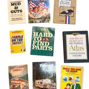 Vintage Lot 9 United States USA National Park Guide Americana Camping Books Mags